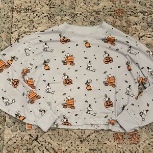 American Eagle Peanuts Snoopy PJ Long Sleeve | XS